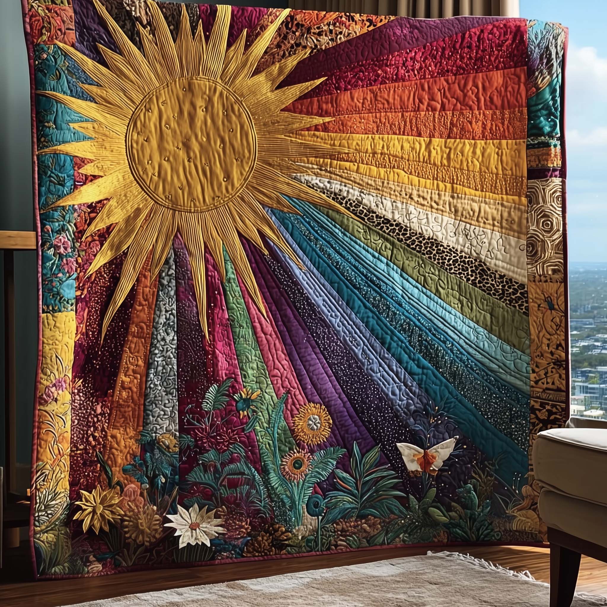 Sunlit Ember Quilted Blanket GFTOTP15951