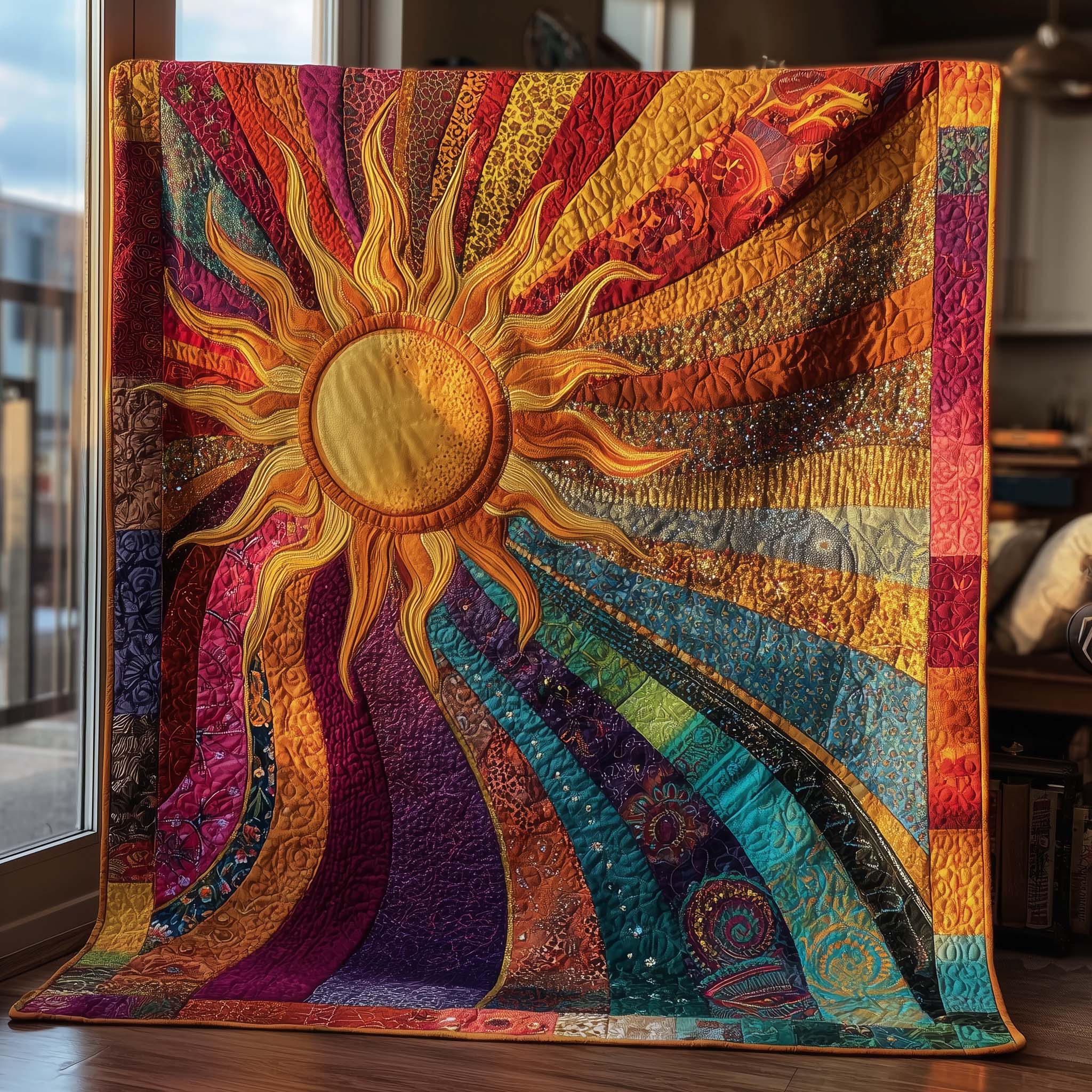 Sunlit Ember Quilted Blanket GFTOTP15952