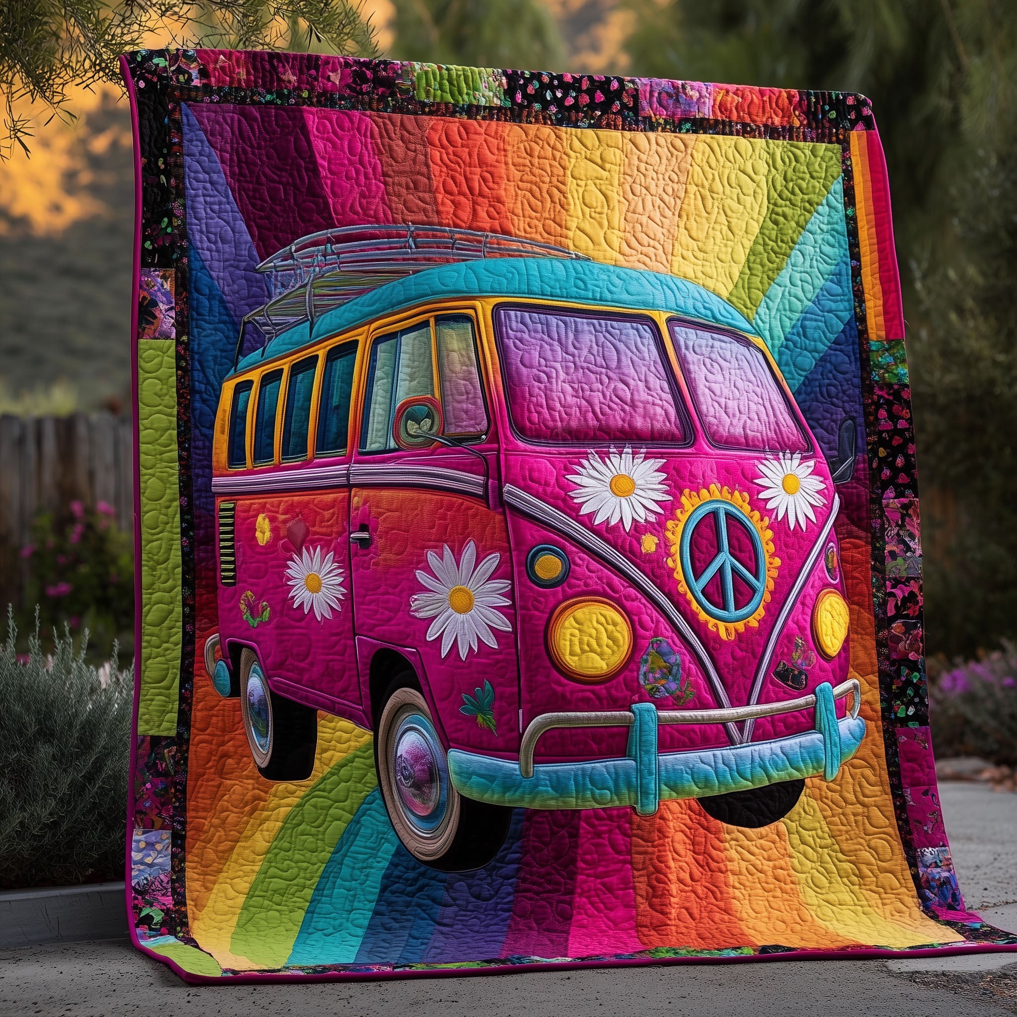 Hippie Van Quilted Blanket GFTOTP15980