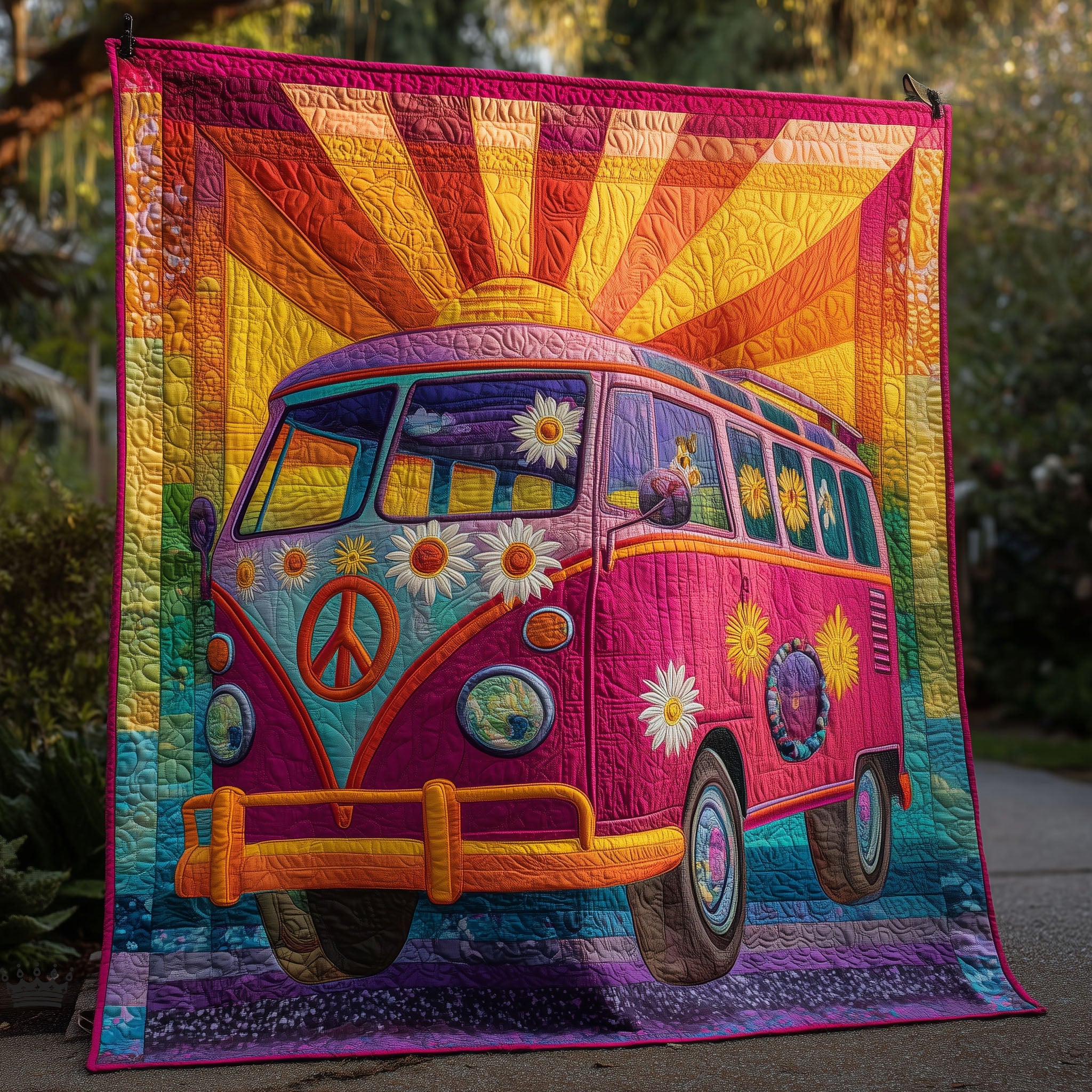 Hippie Van Quilted Blanket GFTOTP15985