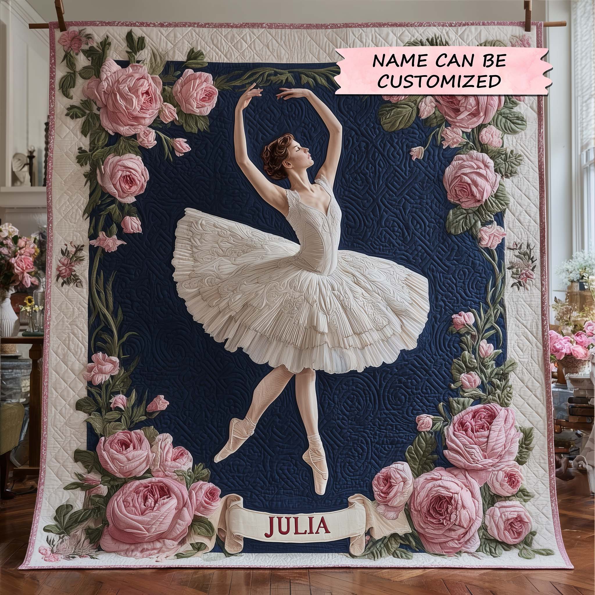 Elegant Ballerina Quilted Blanket QTCUZ GFTOTP16006