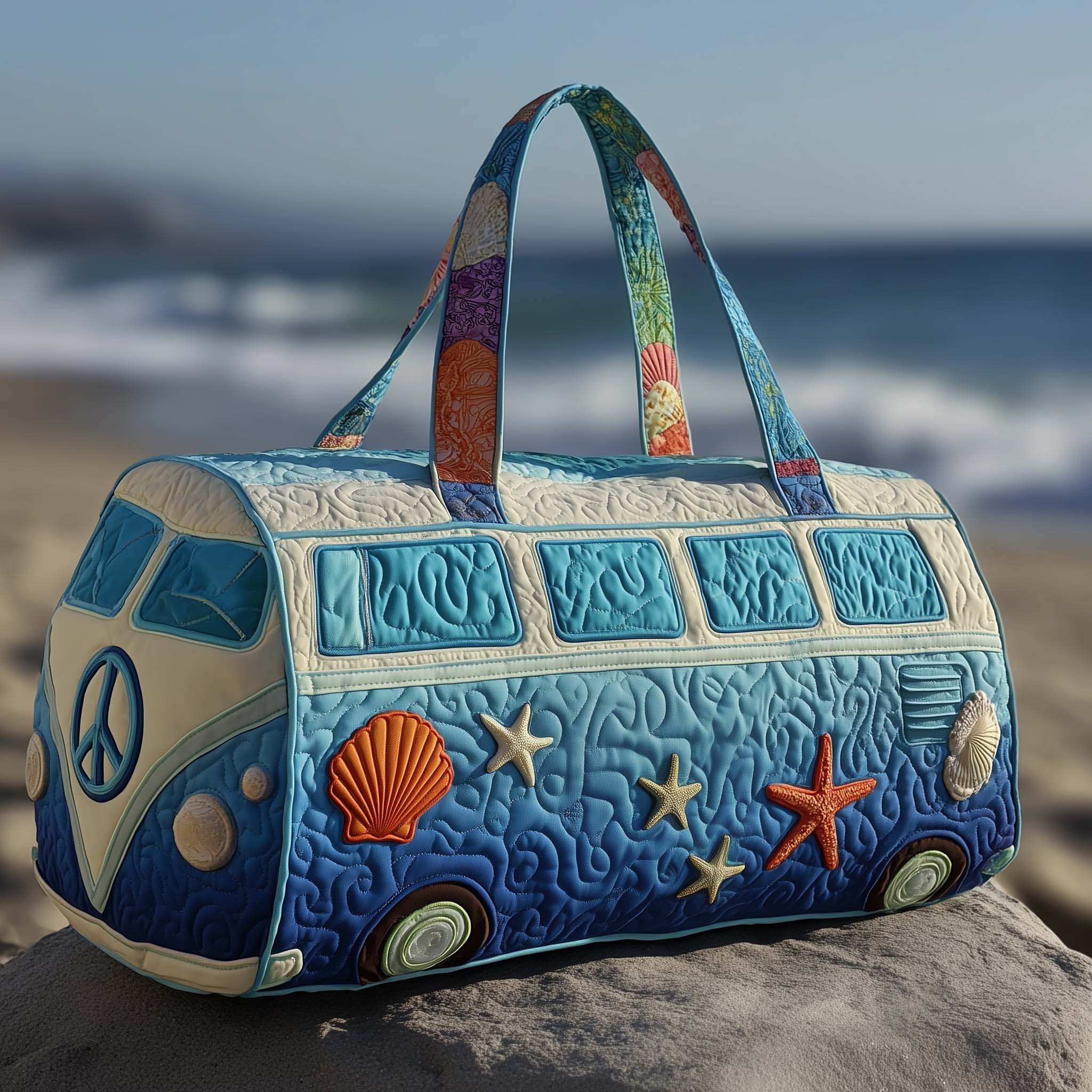 Hippie Van Quilted Duffle Bag GFTOTP16139