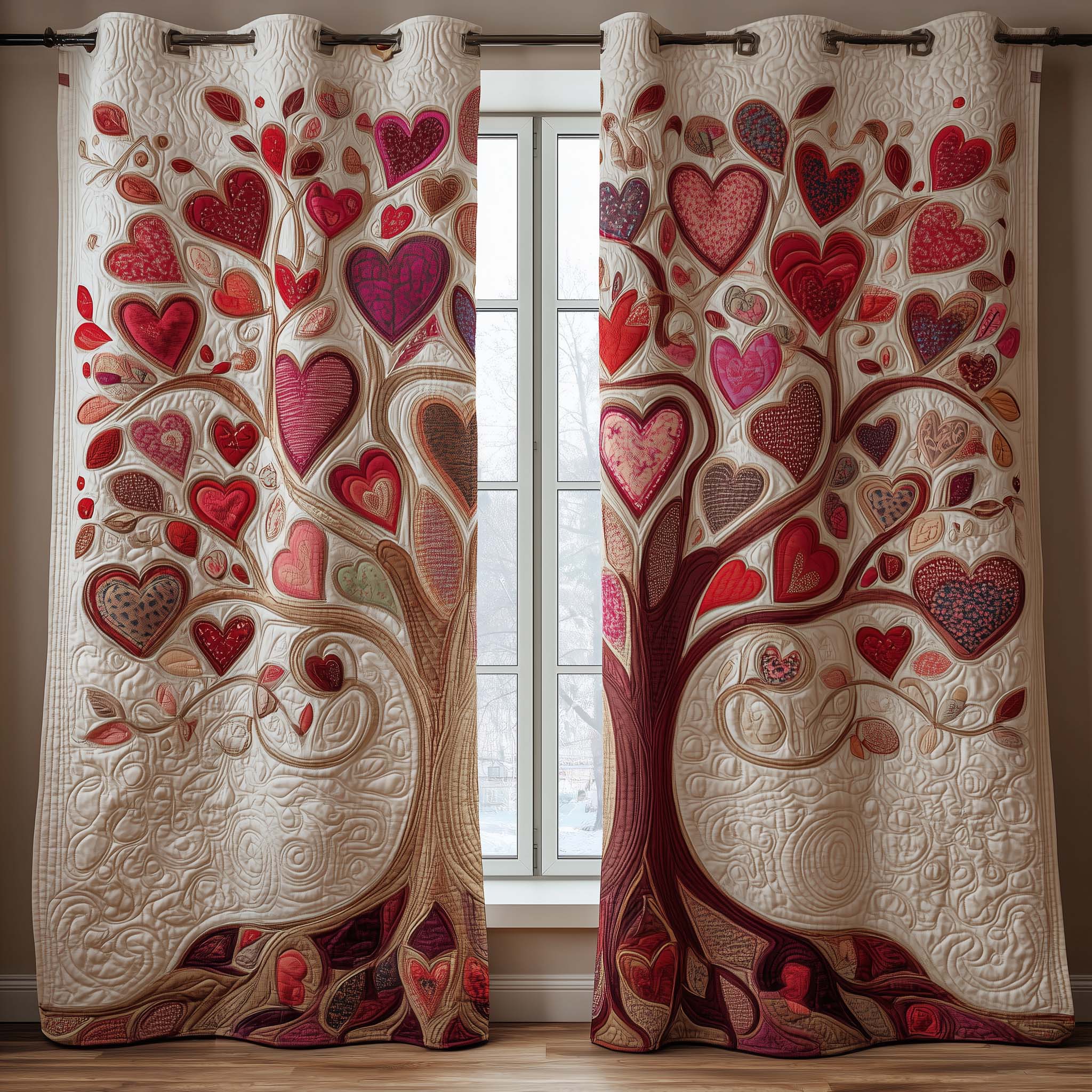 Lovewood Bloom Quilted Curtains GFTOTP16162