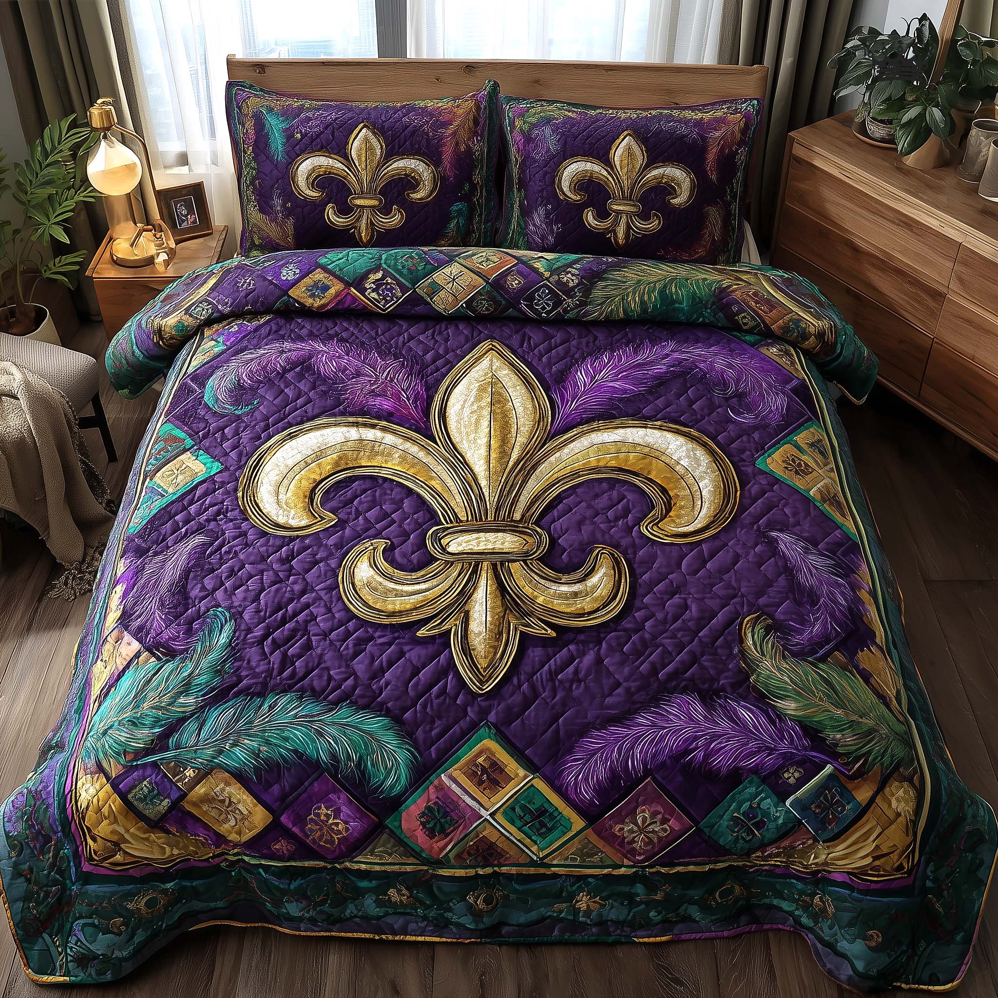 Carnival Royale 3-Piece Quilted Bedding Set GFTOTP16241