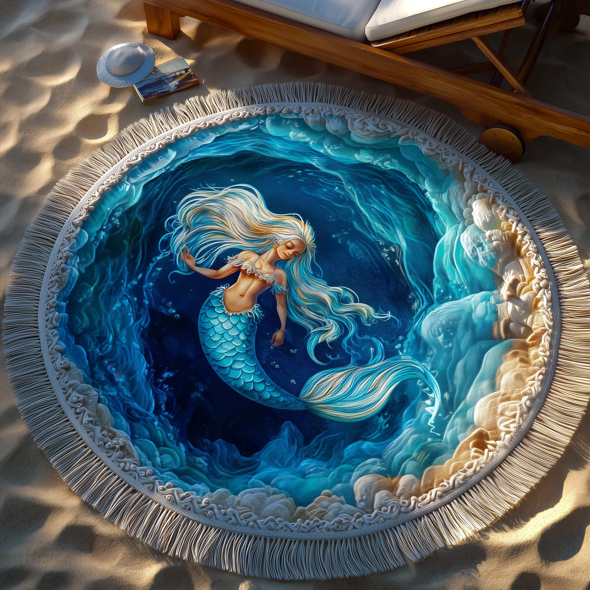 Aqua Harmony Round Beach Towel GFTOTP16331
