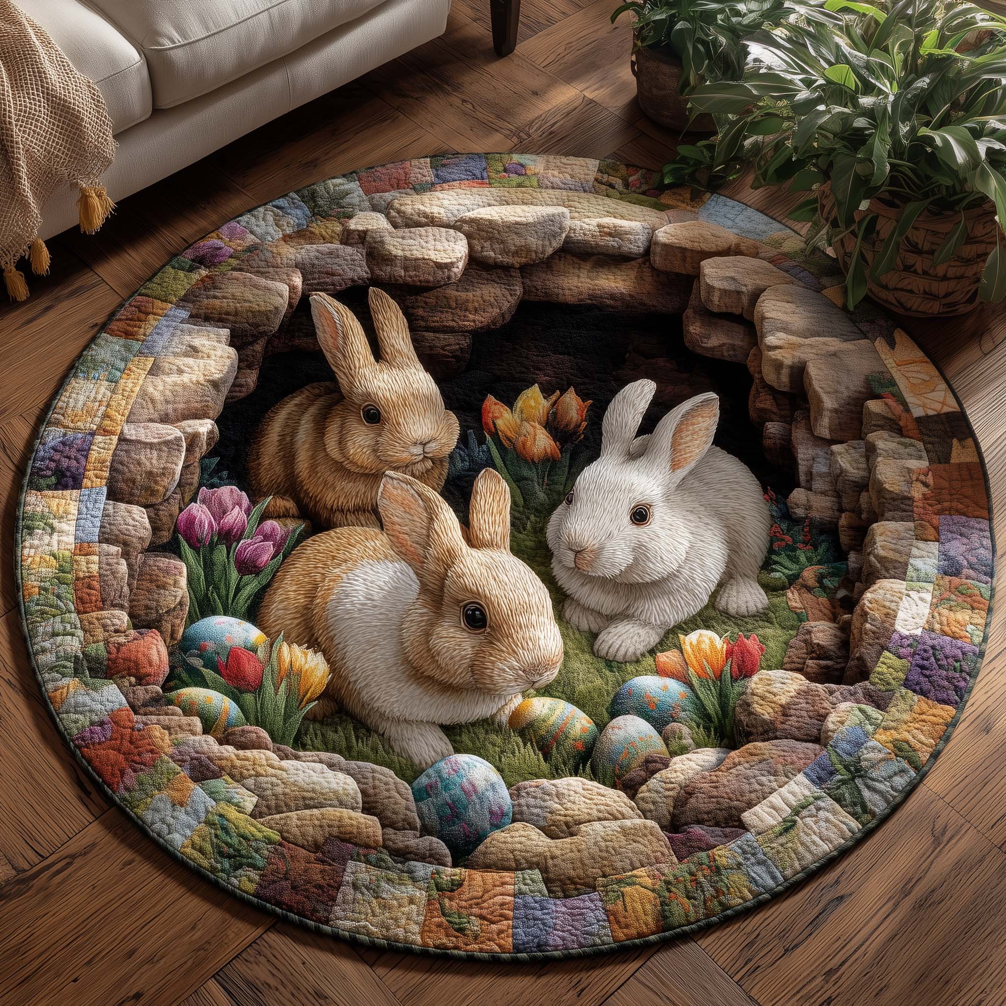 Spring Blessing Quilted Round Mat GFTOTP16509