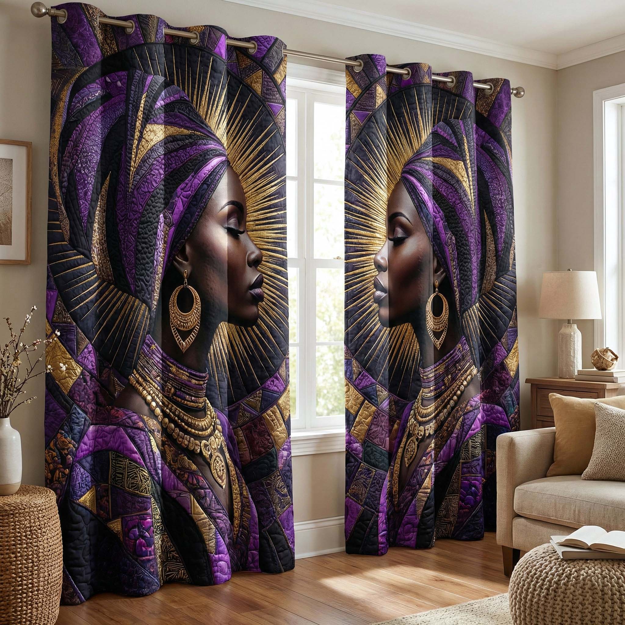 Ancestral Glow Quilted Curtains GFTOTP16600