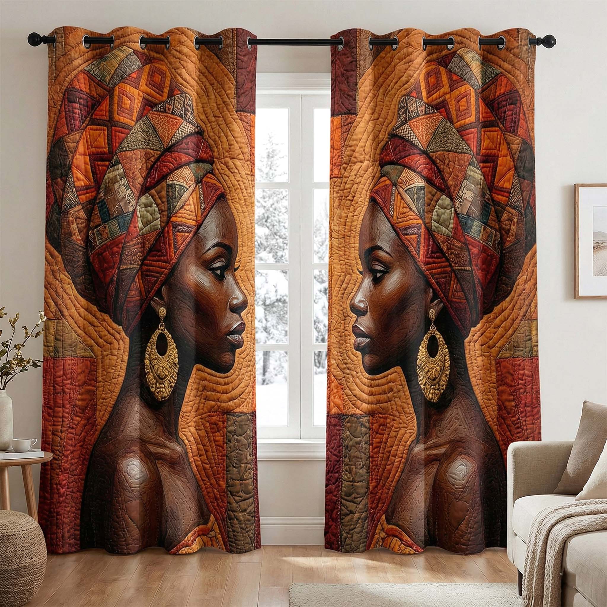 Ancestral Glow Quilted Curtains GFTOTP16602