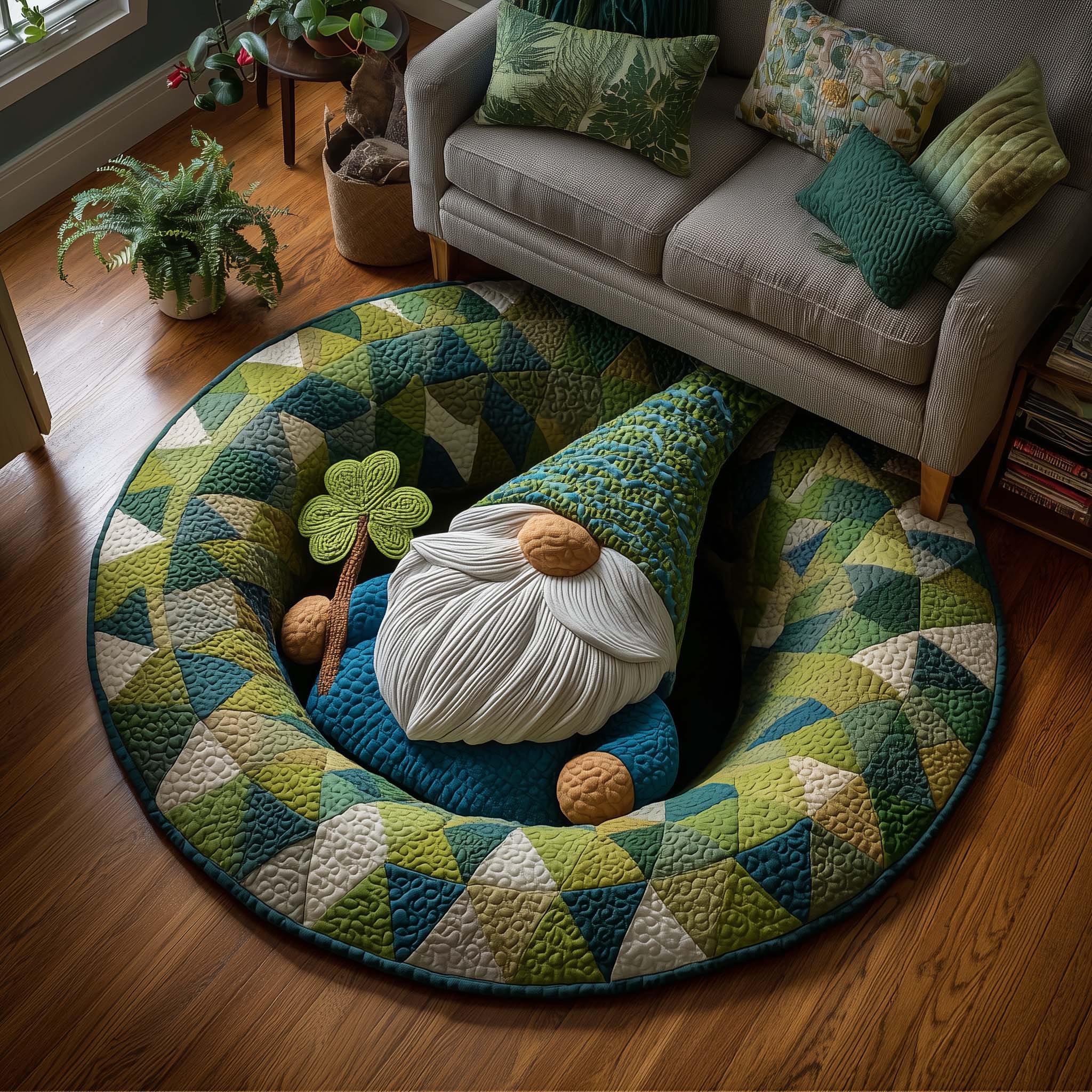 Lucky Revelry Quilted Round Mat GFTOTP16744