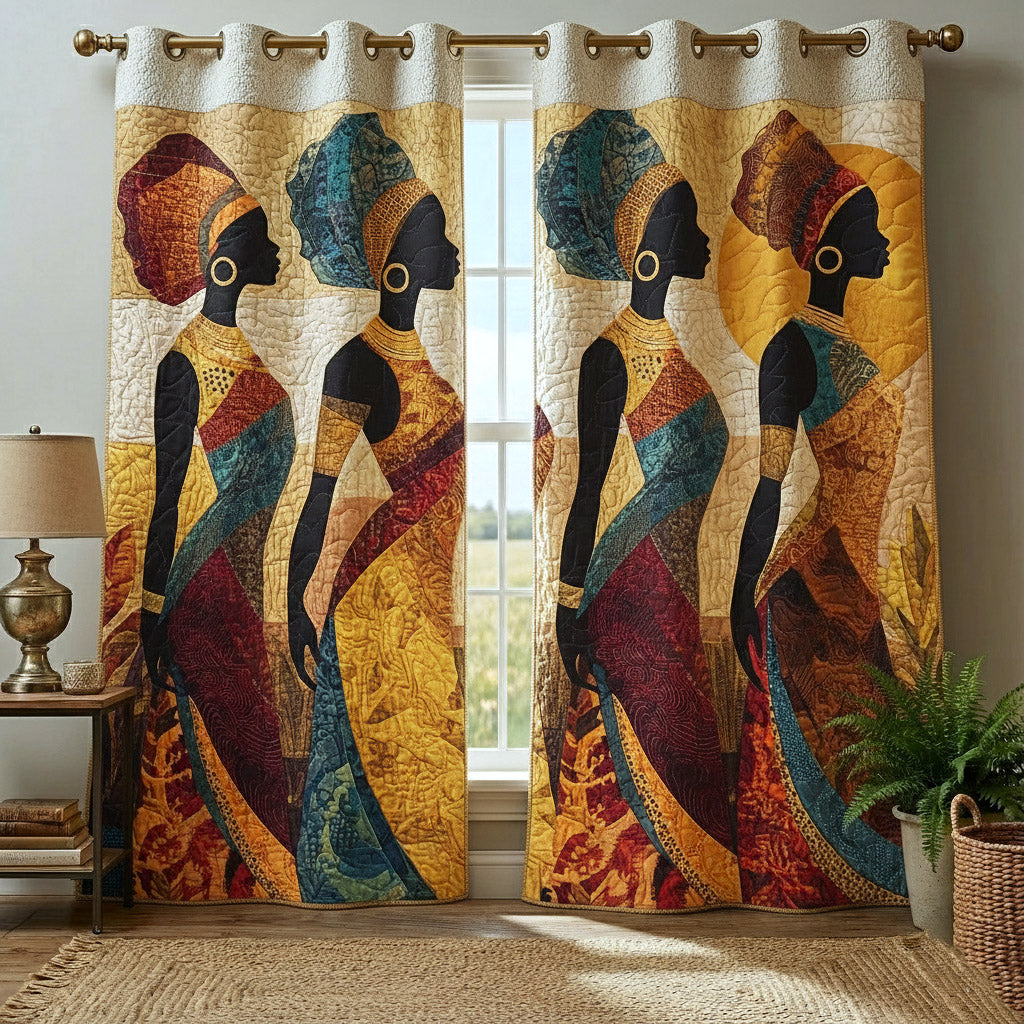 Luminous Roots Quilted Curtains GFTOTP16922