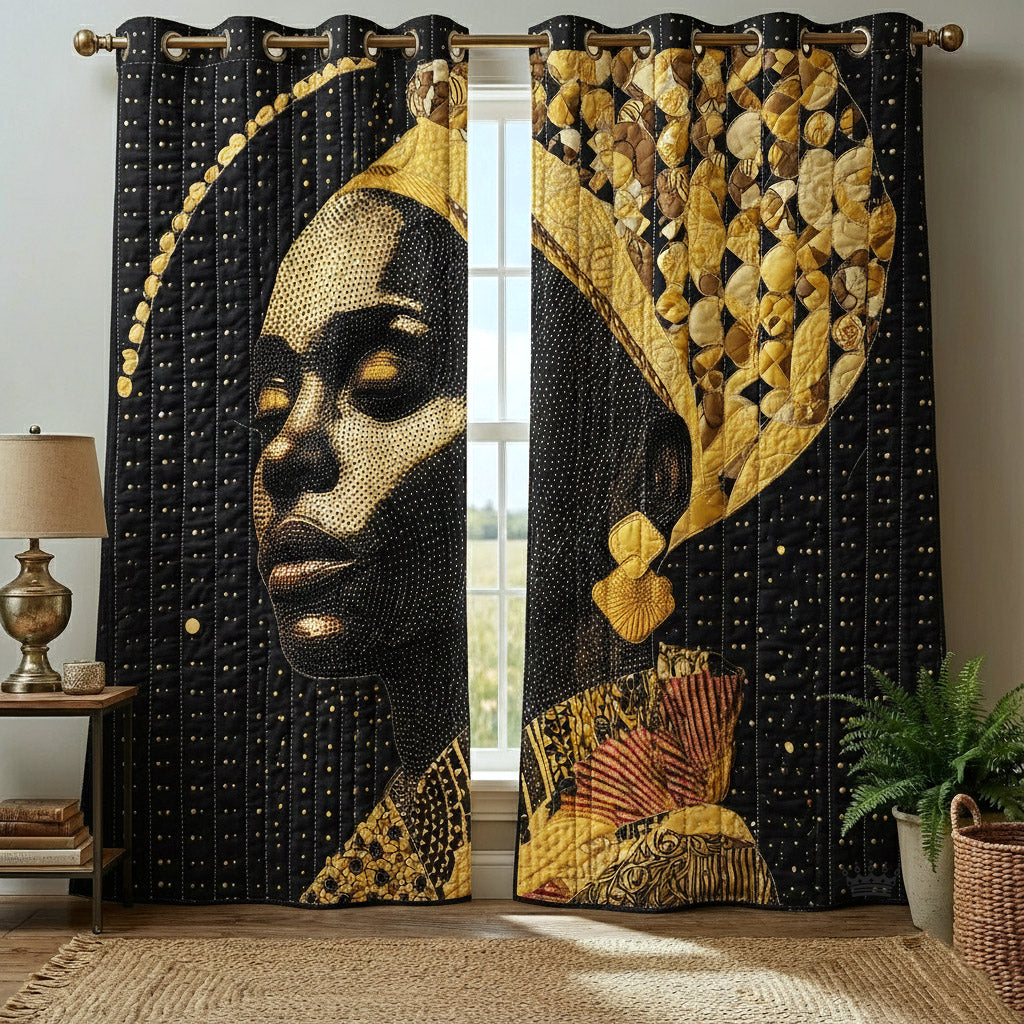 Luminous Roots Quilted Curtains GFTOTP16924