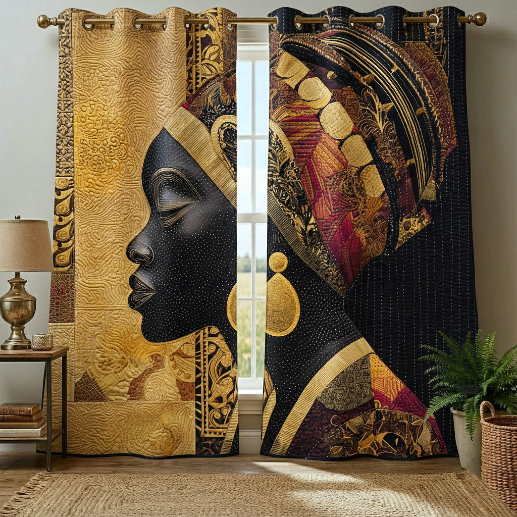 Luminous Roots Quilted Curtains GFTOTP16925