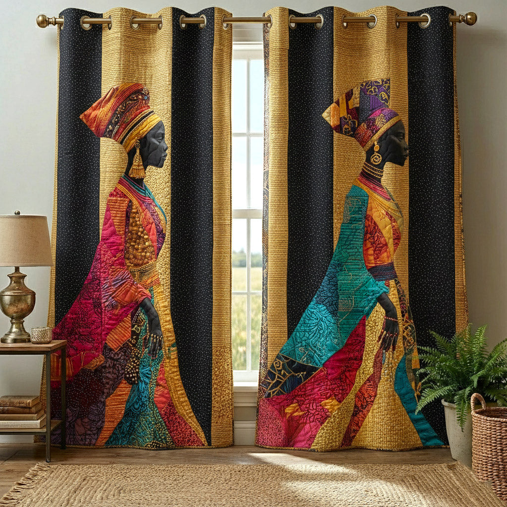 Luminous Roots Quilted Curtains GFTOTP16926
