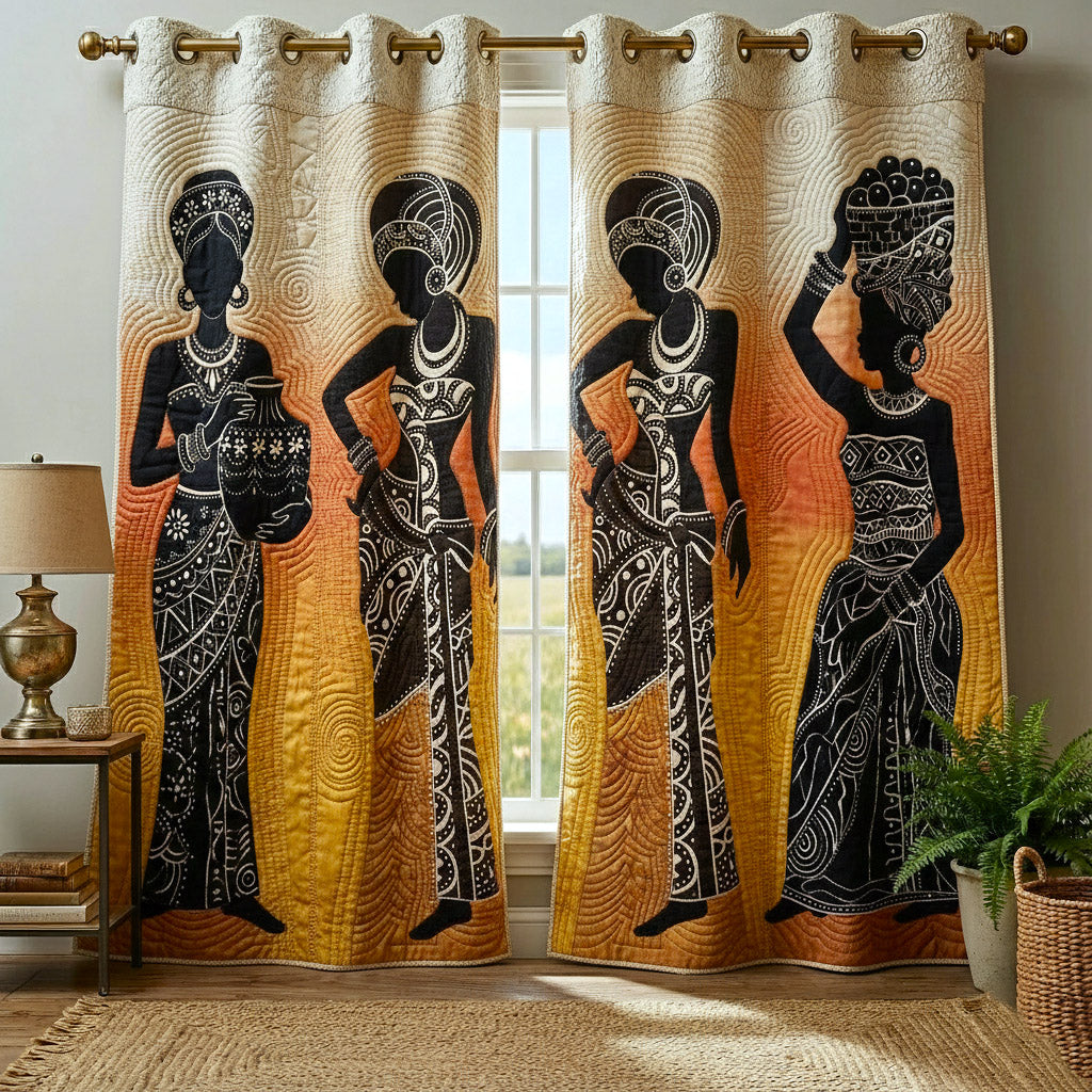 Luminous Roots Quilted Curtains GFTOTP16927