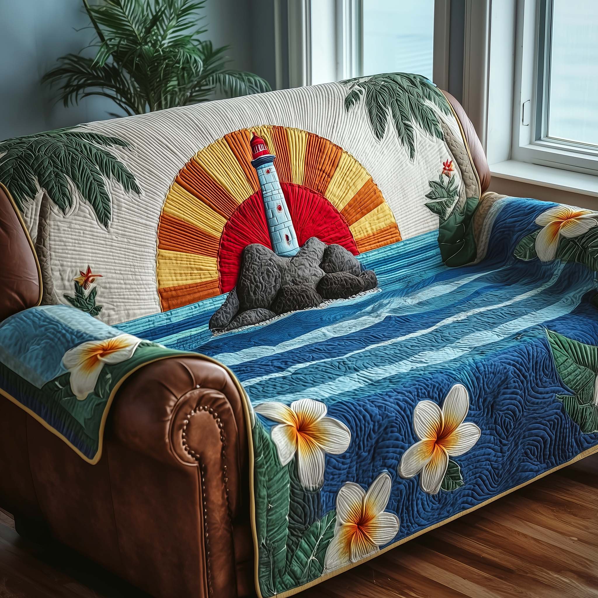 Harbor Breeze Quilted Sofa Cover GFTOTP17117