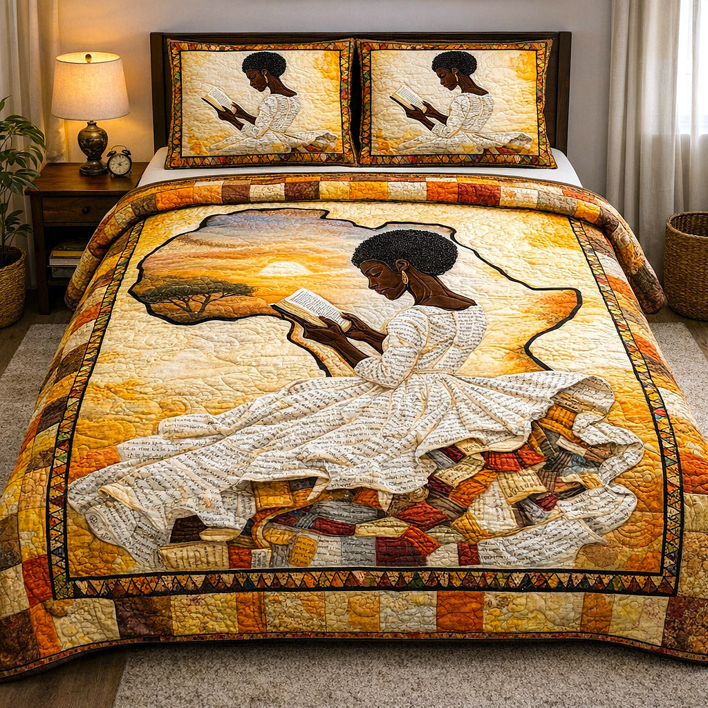 Ebony Glow 3-Piece Quilted Bedding Set GFTOTP17237