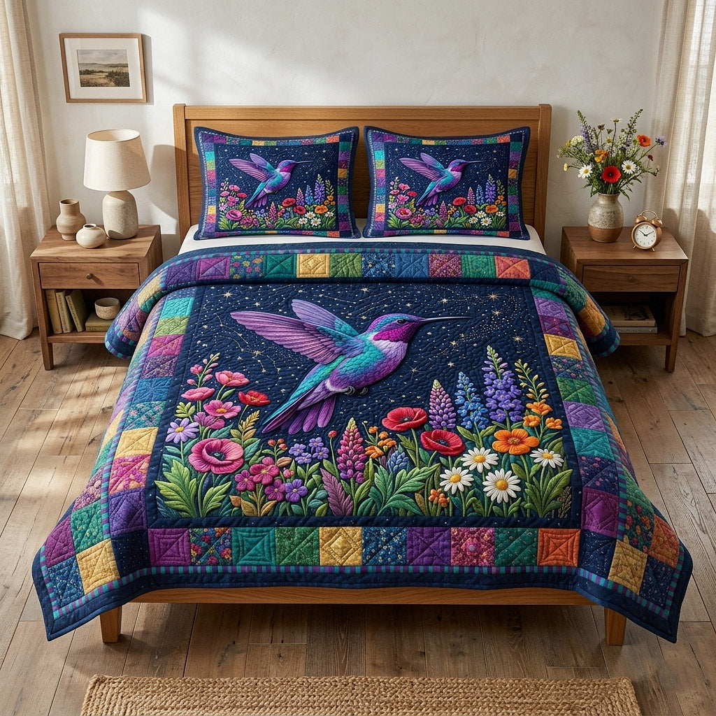 Garden Hover 3-Piece Quilted Bedding Set GFTOTP17799