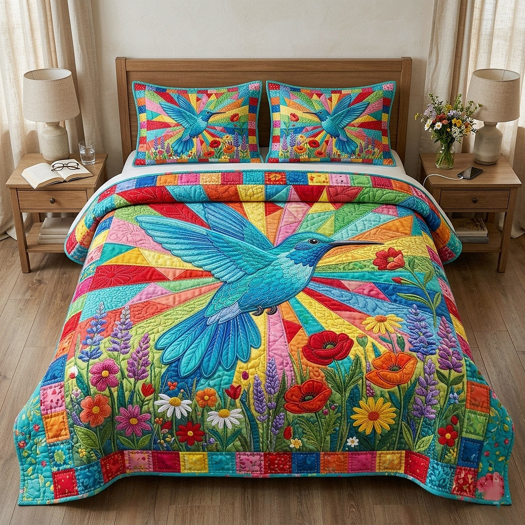 Garden Hover 3-Piece Quilted Bedding Set GFTOTP17800