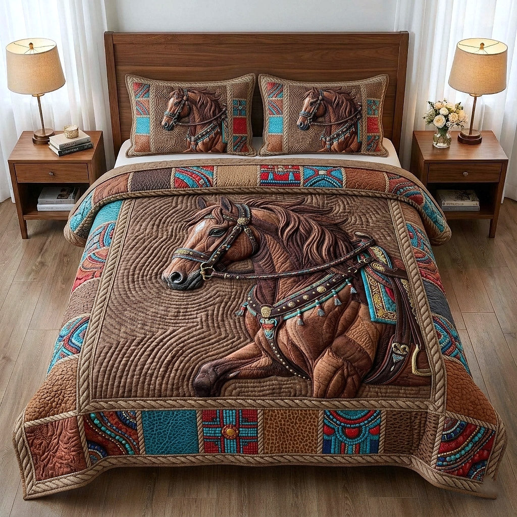 Western Trails 3-Piece Quilted Bedding Set GFTOTP17863