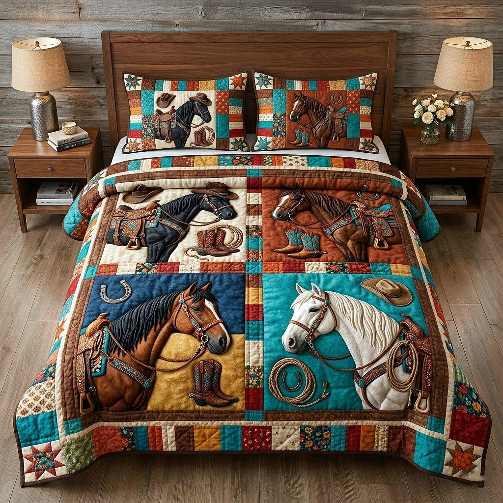 Western Trails 3-Piece Quilted Bedding Set GFTOTP17864