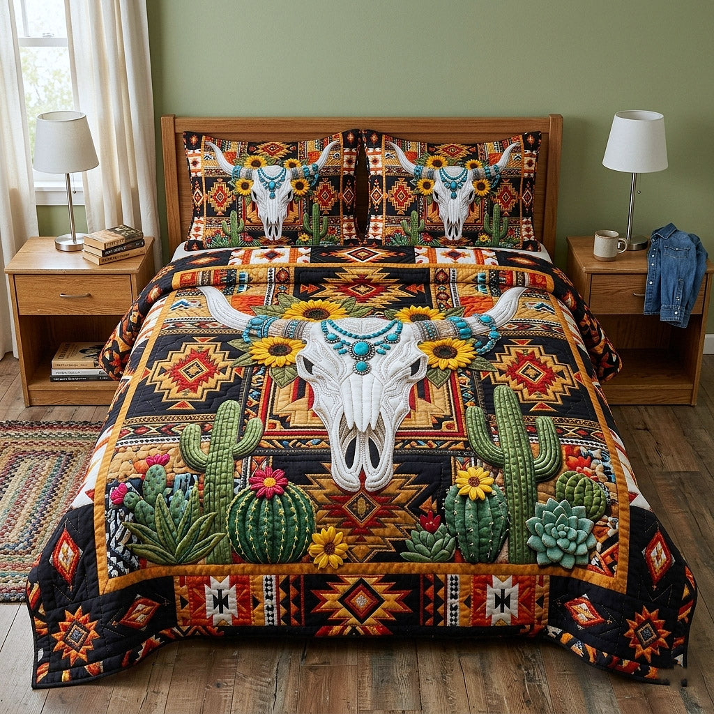 Western Trails 3-Piece Quilted Bedding Set GFTOTP17865