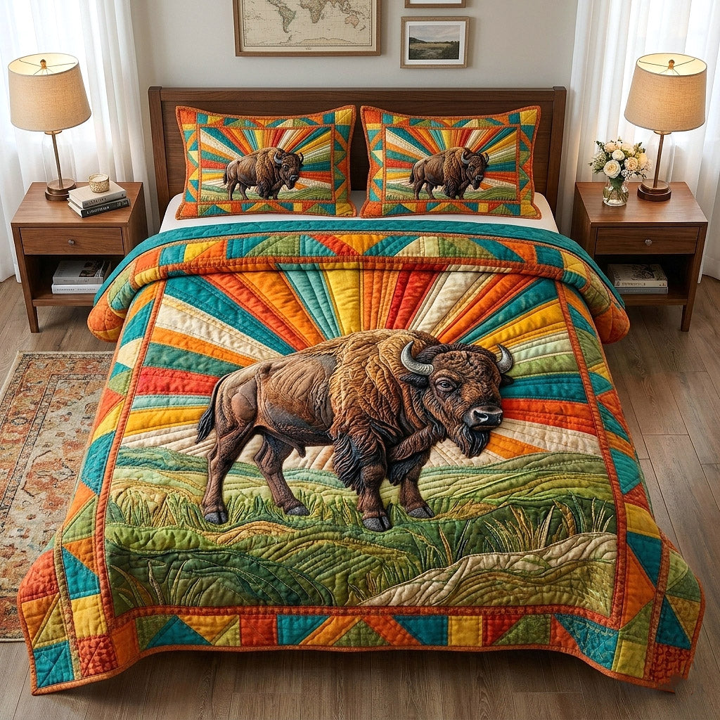 Western Trails 3-Piece Quilted Bedding Set GFTOTP17866