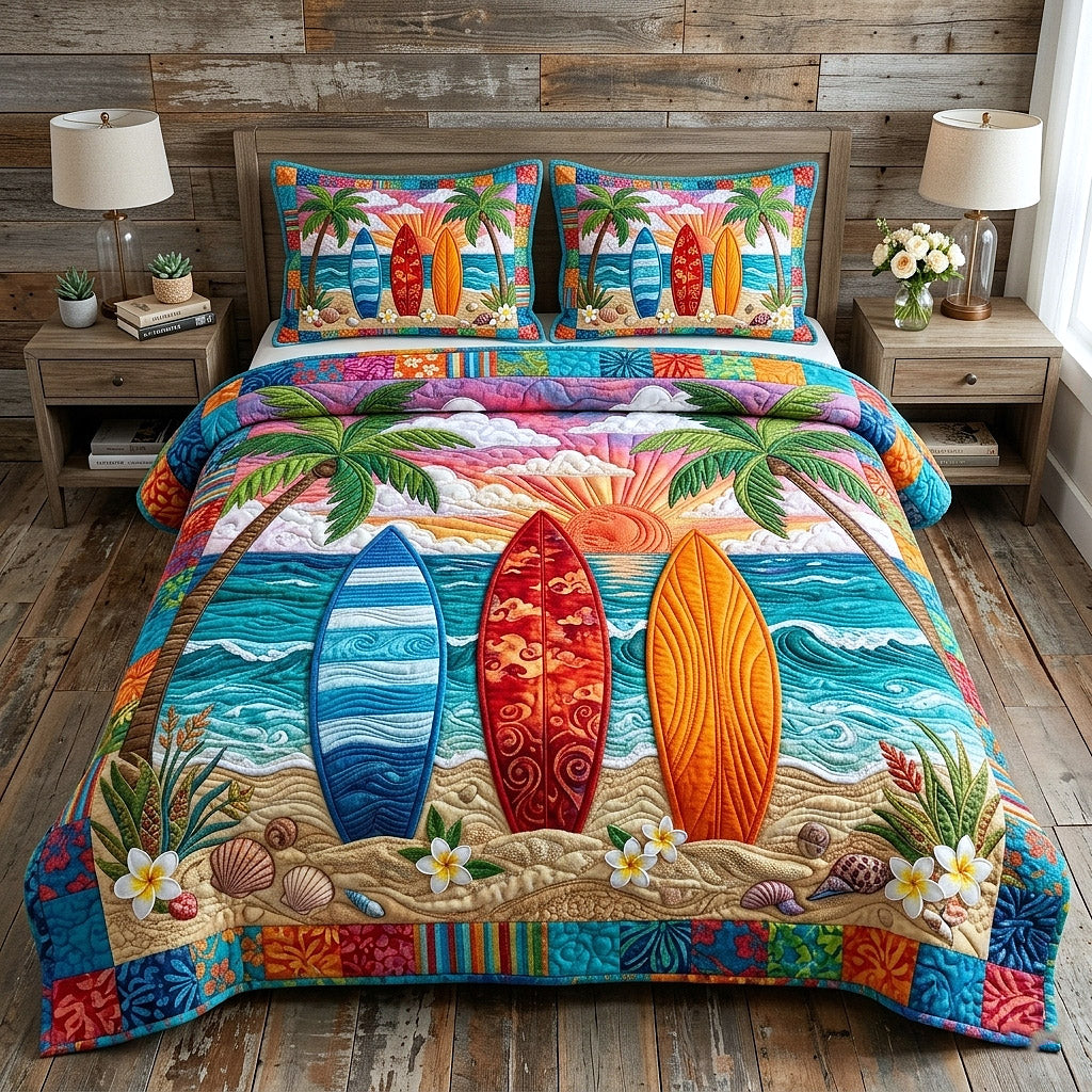 Tropical Breeze 3-Piece Quilted Bedding Set GFTOTP17969