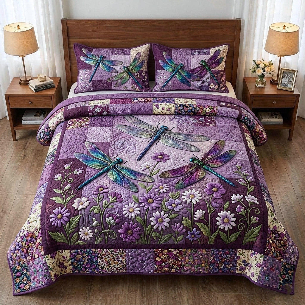Meadow Wings 3-Piece Quilted Bedding Set GFTOTP18024