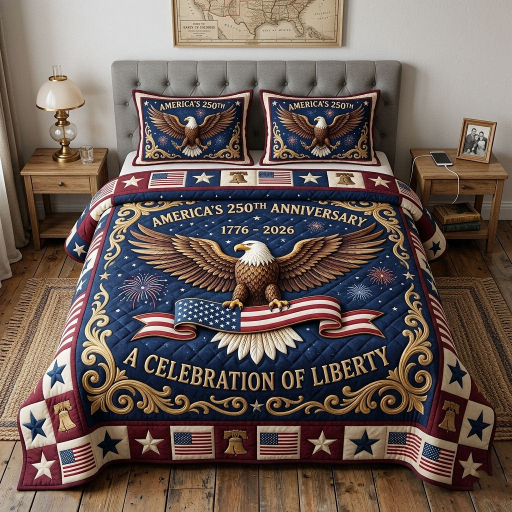 Heritage Patch 3-Piece Quilted Bedding Set GFTOTP18100