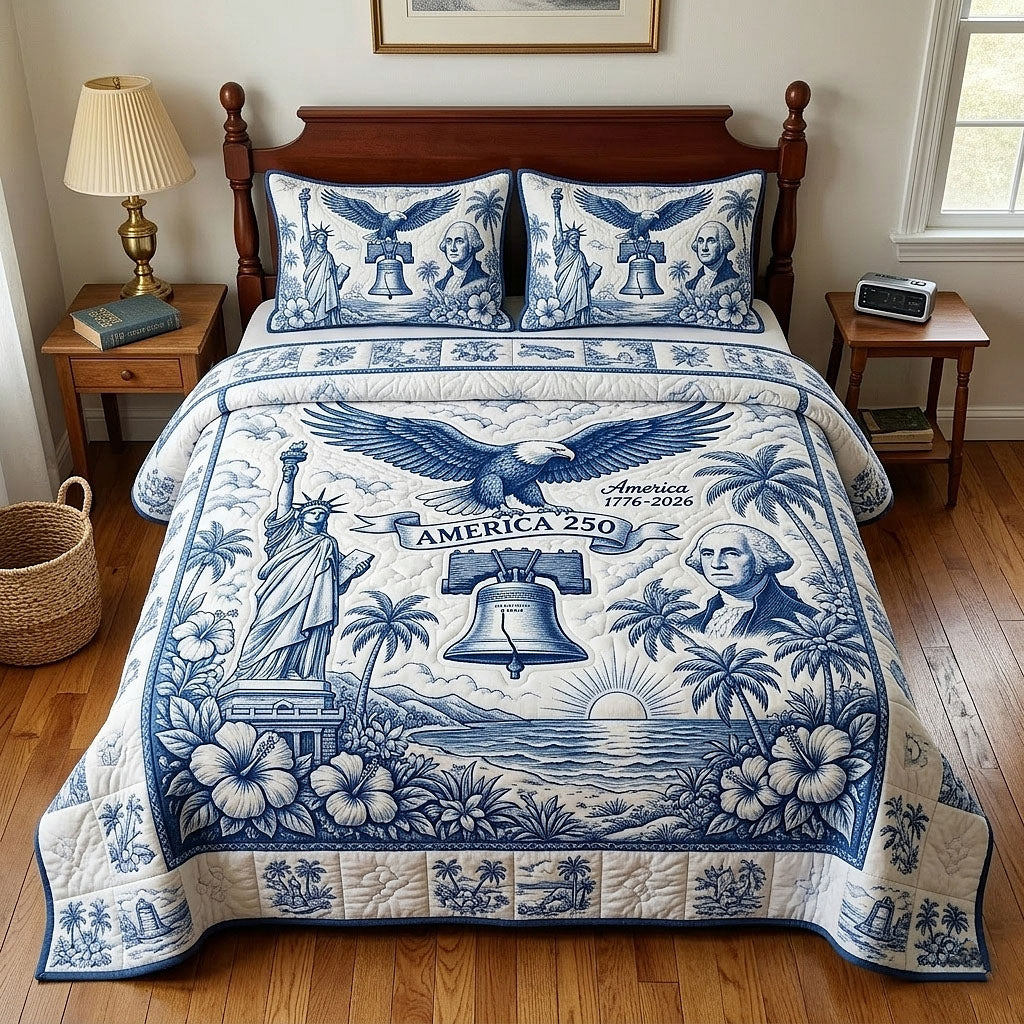Heritage Patch 3-Piece Quilted Bedding Set GFTOTP18101