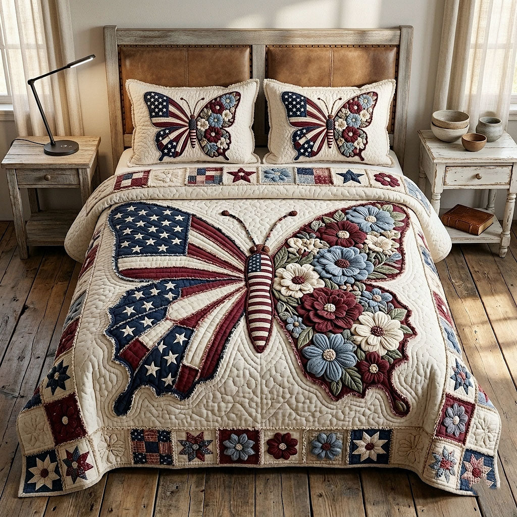 Heritage Patch 3-Piece Quilted Bedding Set GFTOTP18102