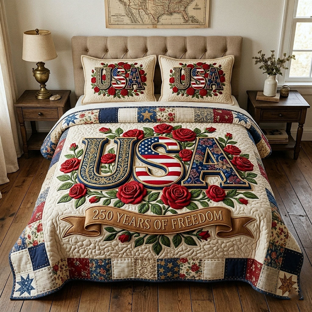 Heritage Patch 3-Piece Quilted Bedding Set GFTOTP18103