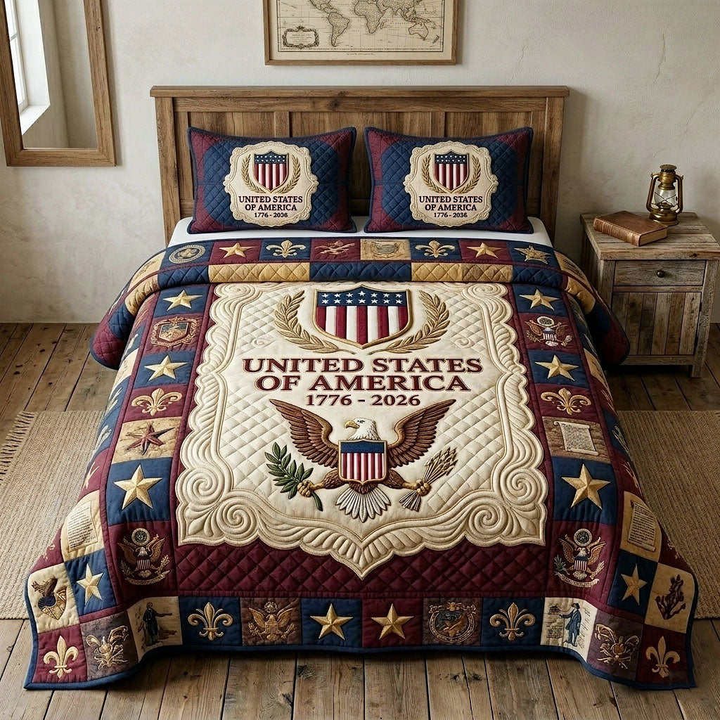 Heritage Patch 3-Piece Quilted Bedding Set GFTOTP18104
