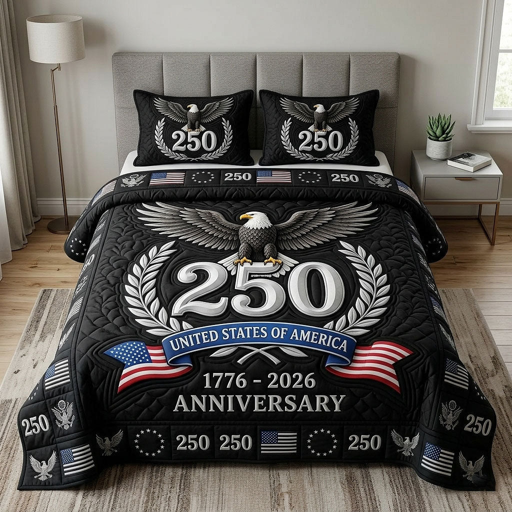 Heritage Patch 3-Piece Quilted Bedding Set GFTOTP18106