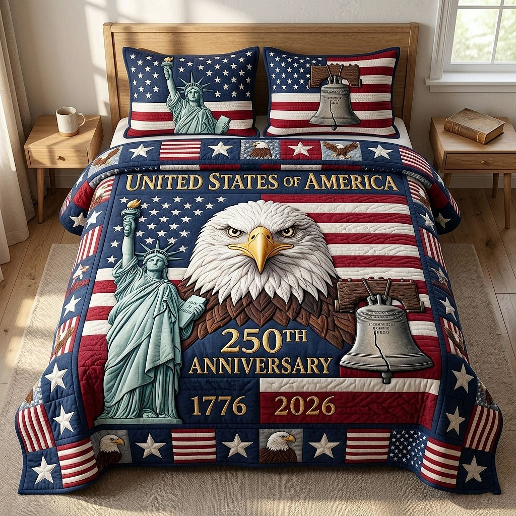 Heritage Patch 3-Piece Quilted Bedding Set GFTOTP18109
