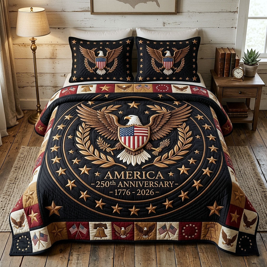Heritage Patch 3-Piece Quilted Bedding Set GFTOTP18110
