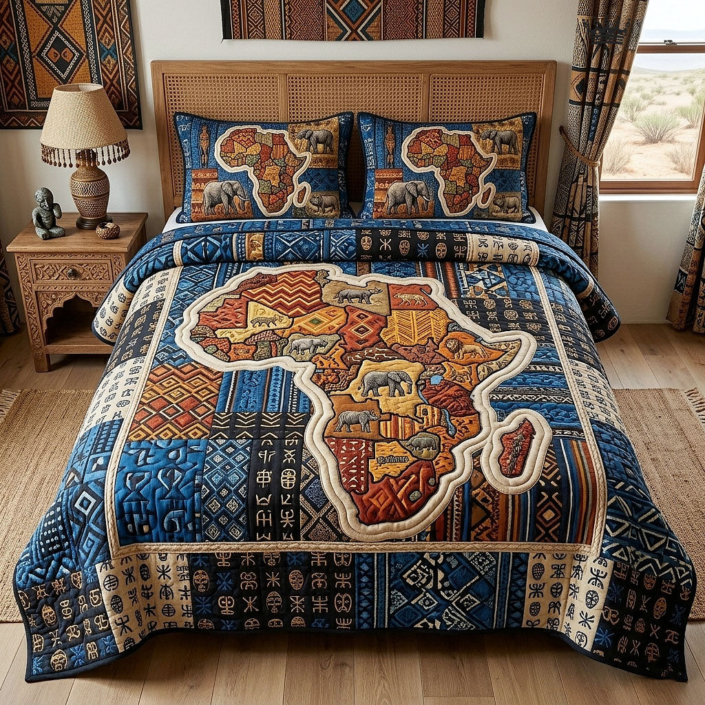 Africa Legacy 3-Piece Quilted Bedding Set GFTOTP18160