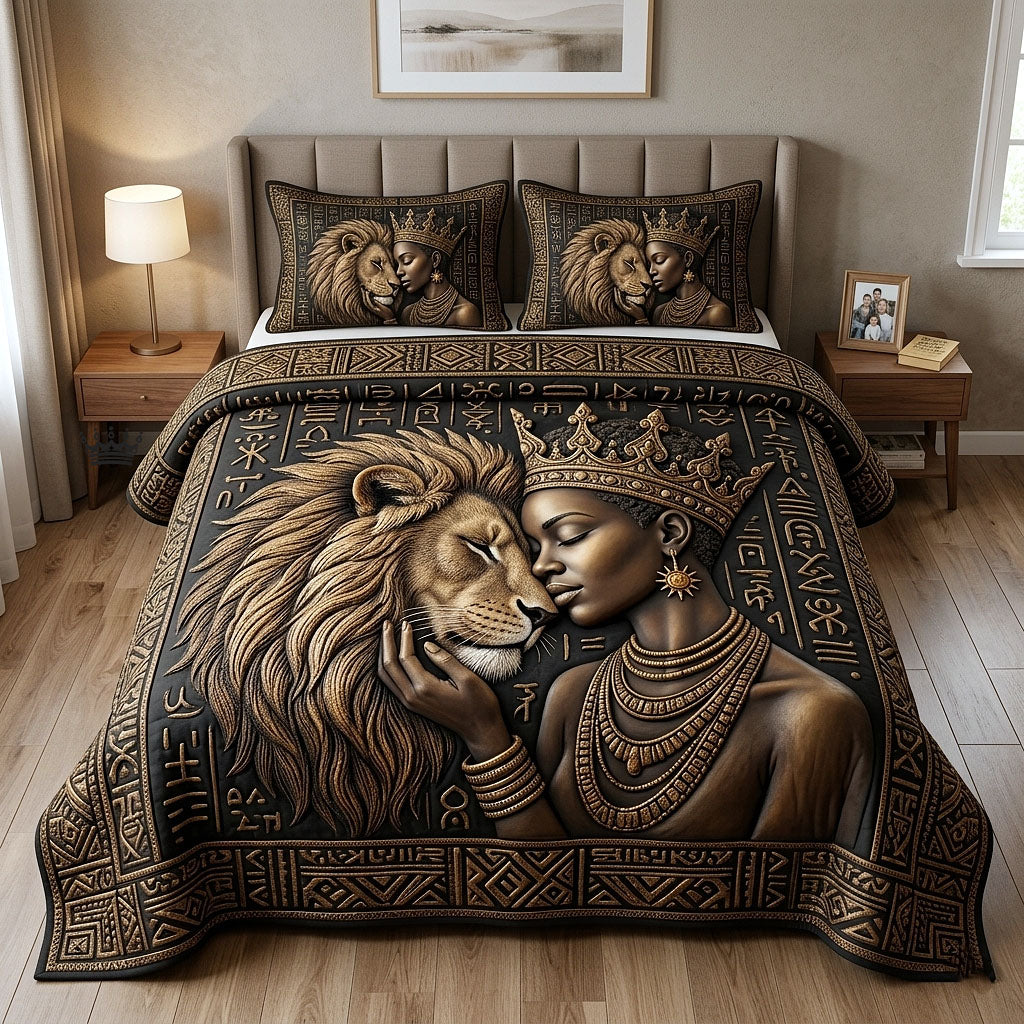 Ebony Queen 3-Piece Quilted Bedding Set GFTOTP18228