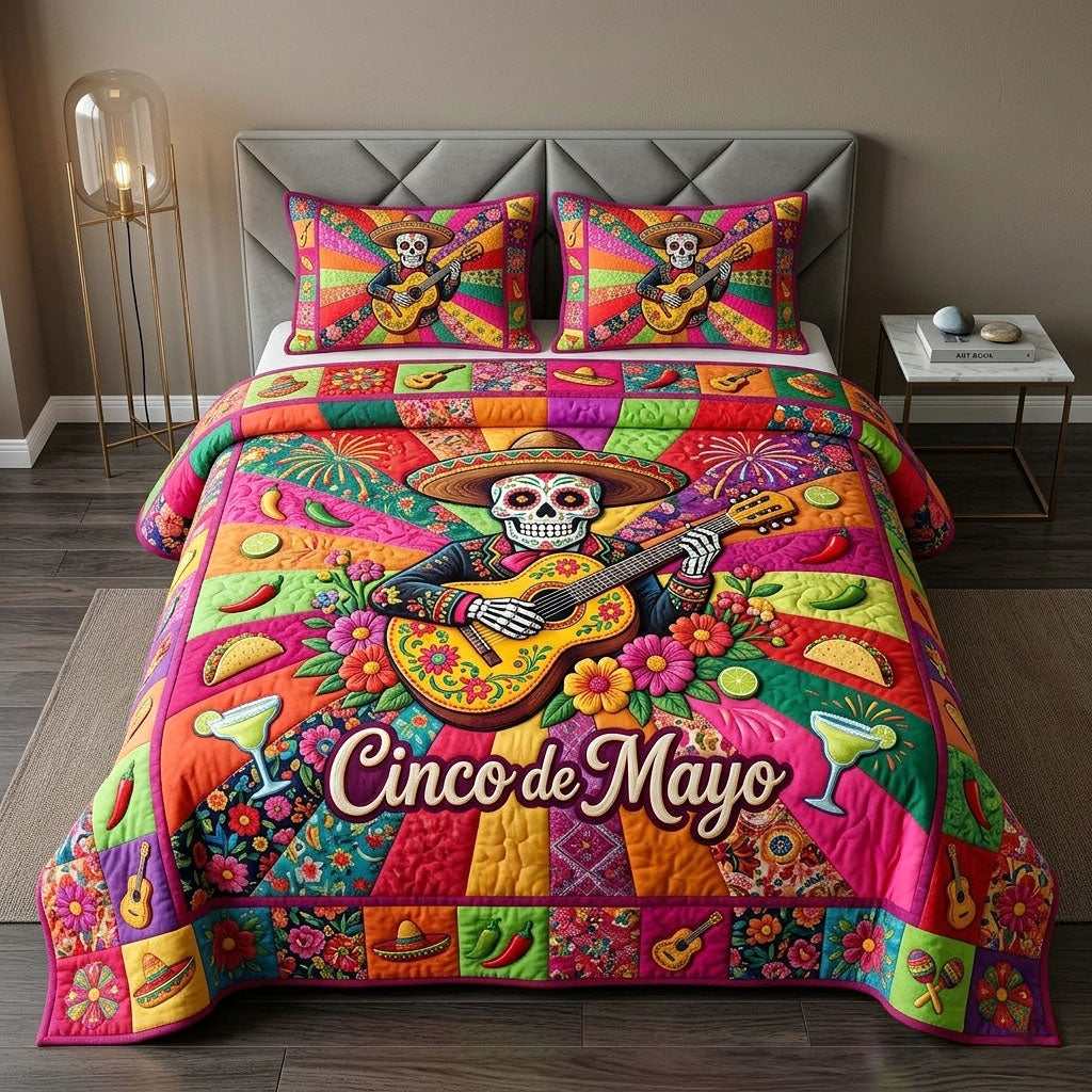 Cinco de Mayo 3-Piece Quilted Bedding Set GFTOTP18471