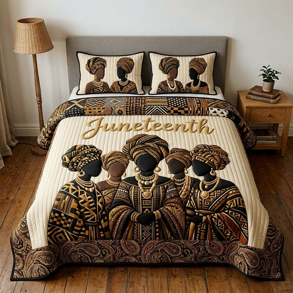Melanin Legacy 3-Piece Quilted Bedding Set GFTOTP18526