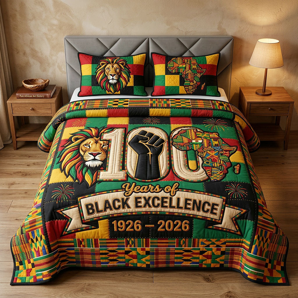 Melanin Legacy 3-Piece Quilted Bedding Set GFTOTP18529