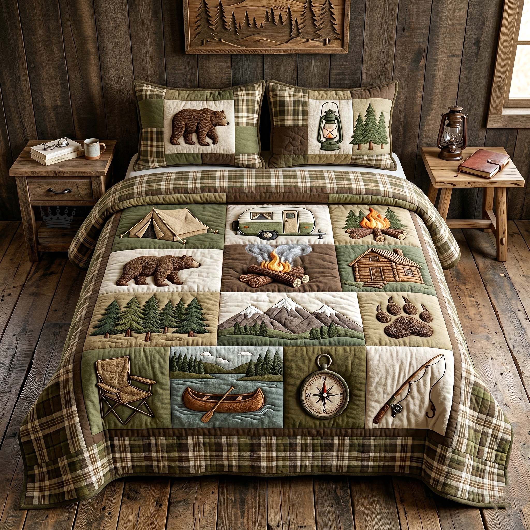 Camp Escape 3-Piece Quilted Bedding Set GFTOTP18531