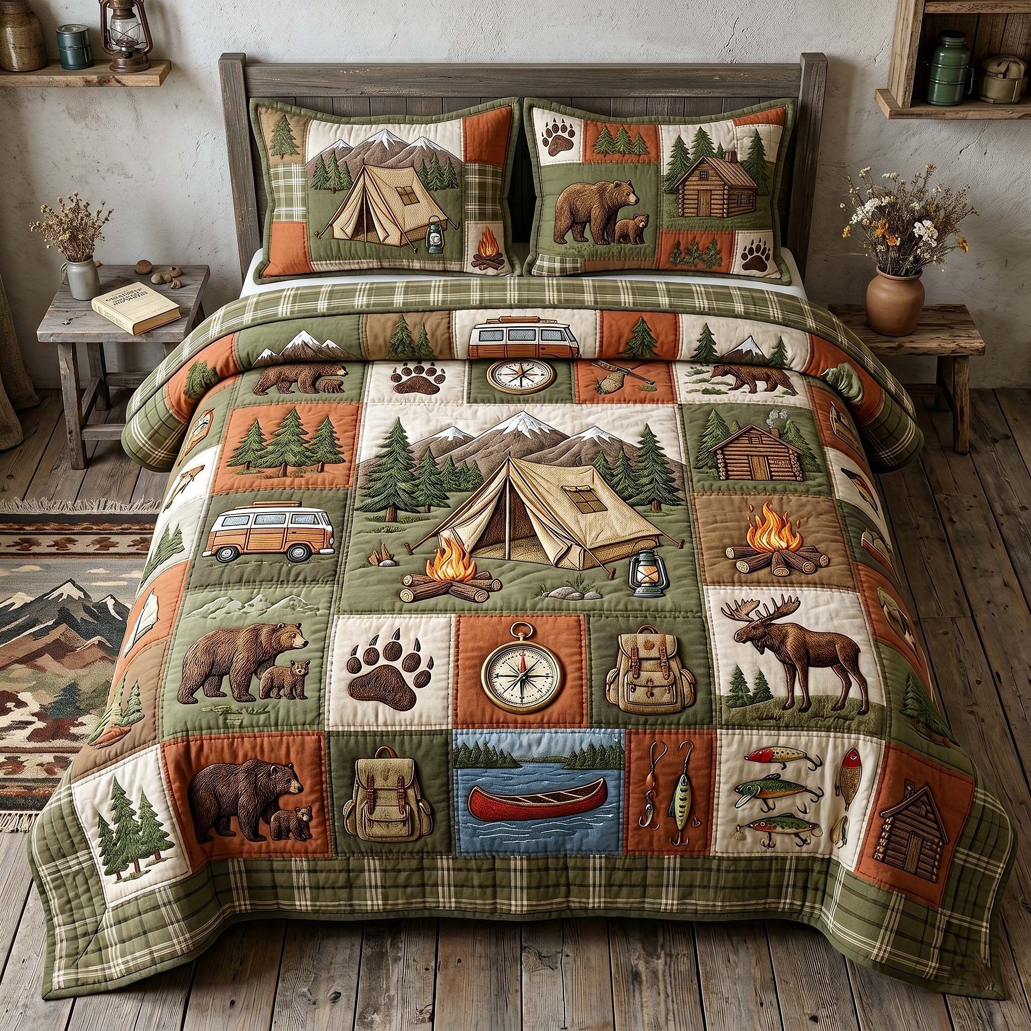 Camp Escape 3-Piece Quilted Bedding Set GFTOTP18532