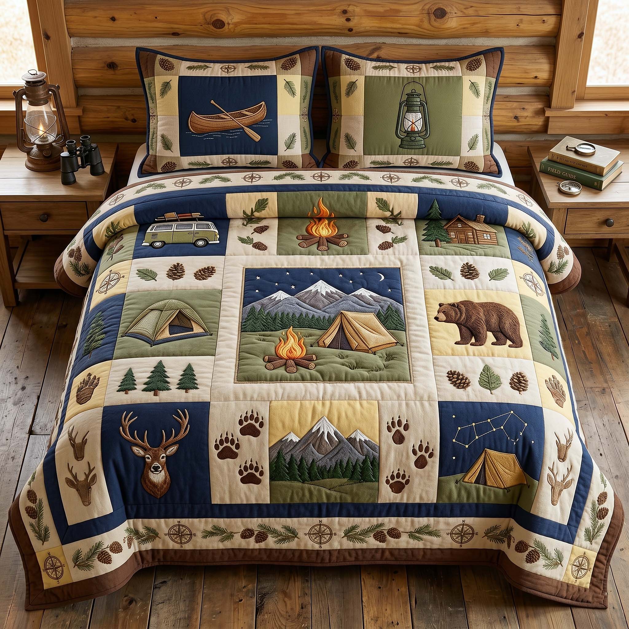 Camp Escape 3-Piece Quilted Bedding Set GFTOTP18534