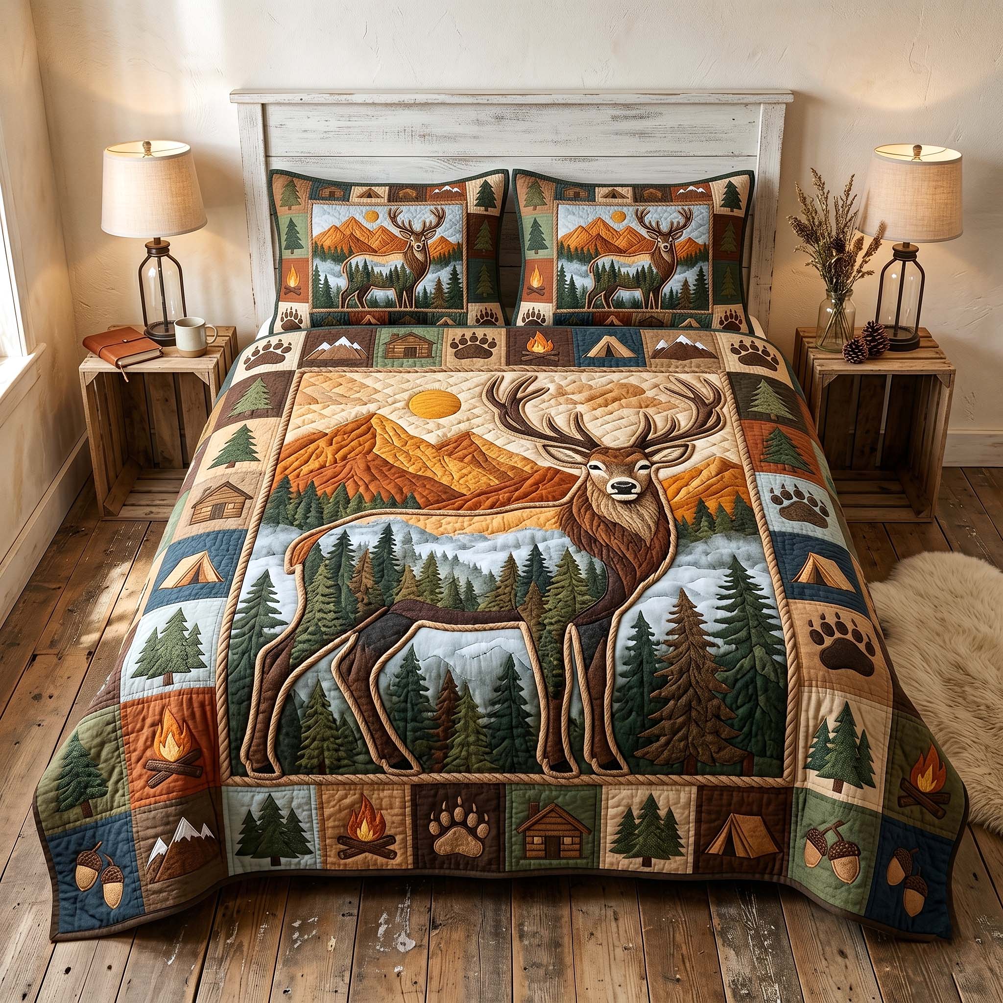 Camp Escape 3-Piece Quilted Bedding Set GFTOTP18536