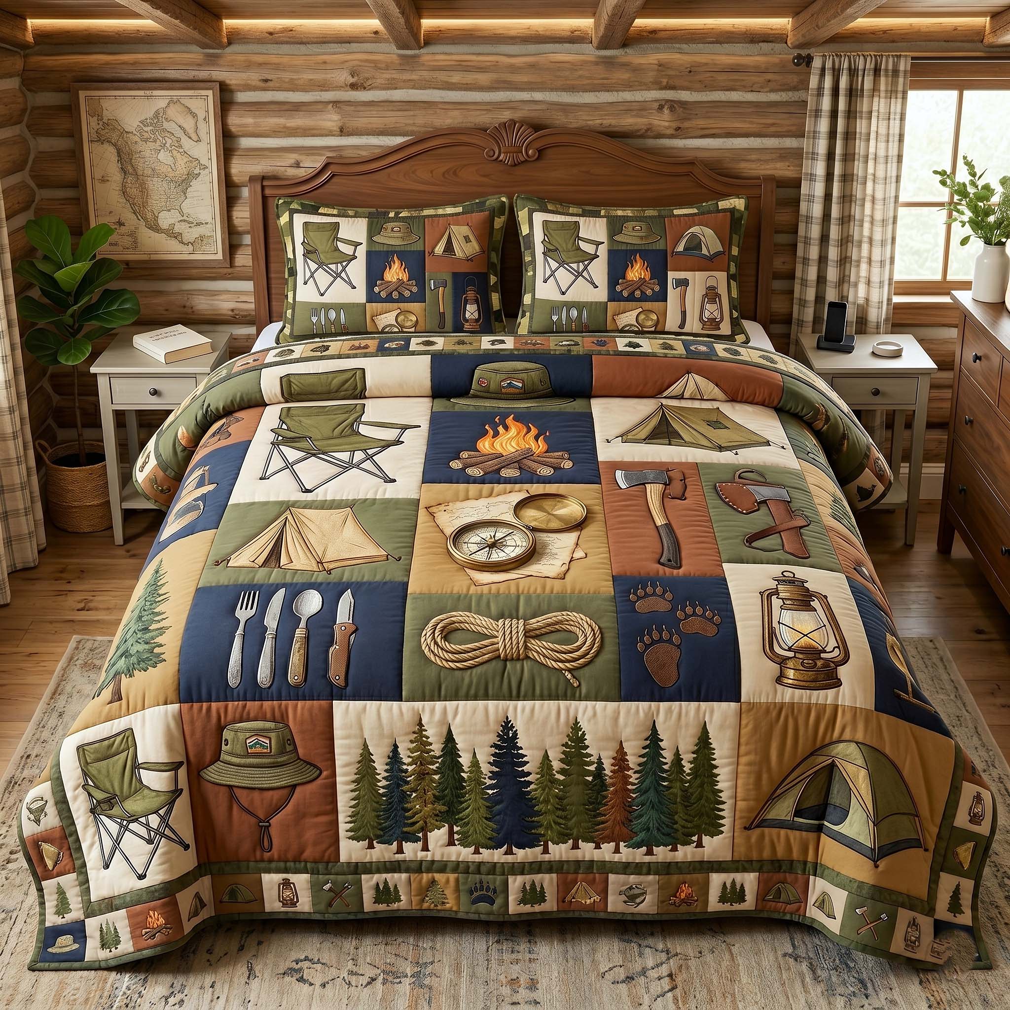 Camp Escape 3-Piece Quilted Bedding Set GFTOTP18606