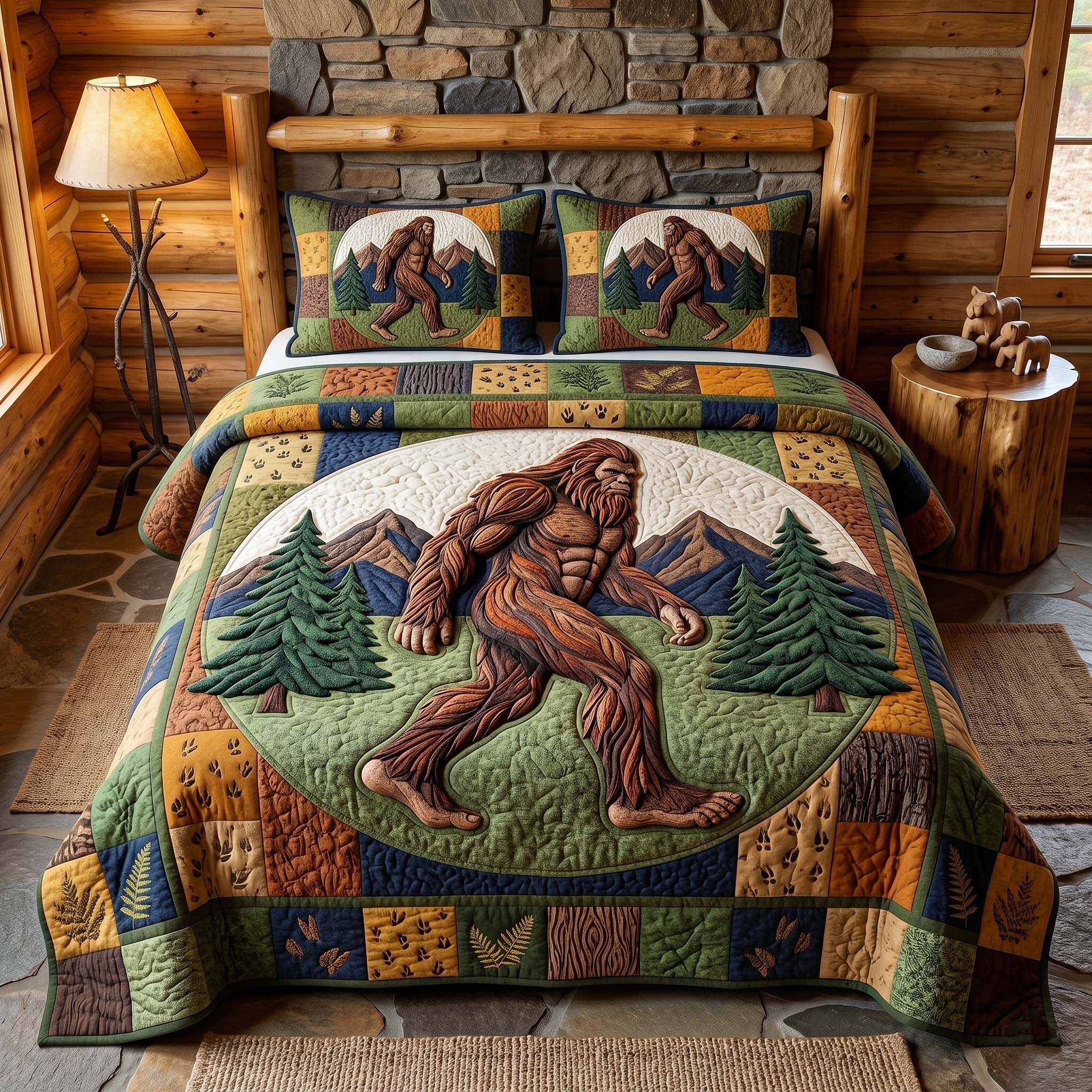 Mystic Sasquatch 3-Piece Quilted Bedding Set GFTOTP18610