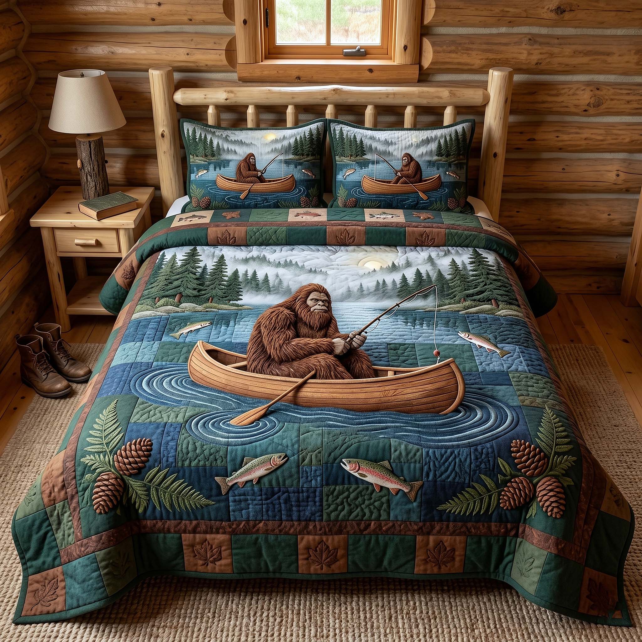 Mystic Sasquatch 3-Piece Quilted Bedding Set GFTOTP18624