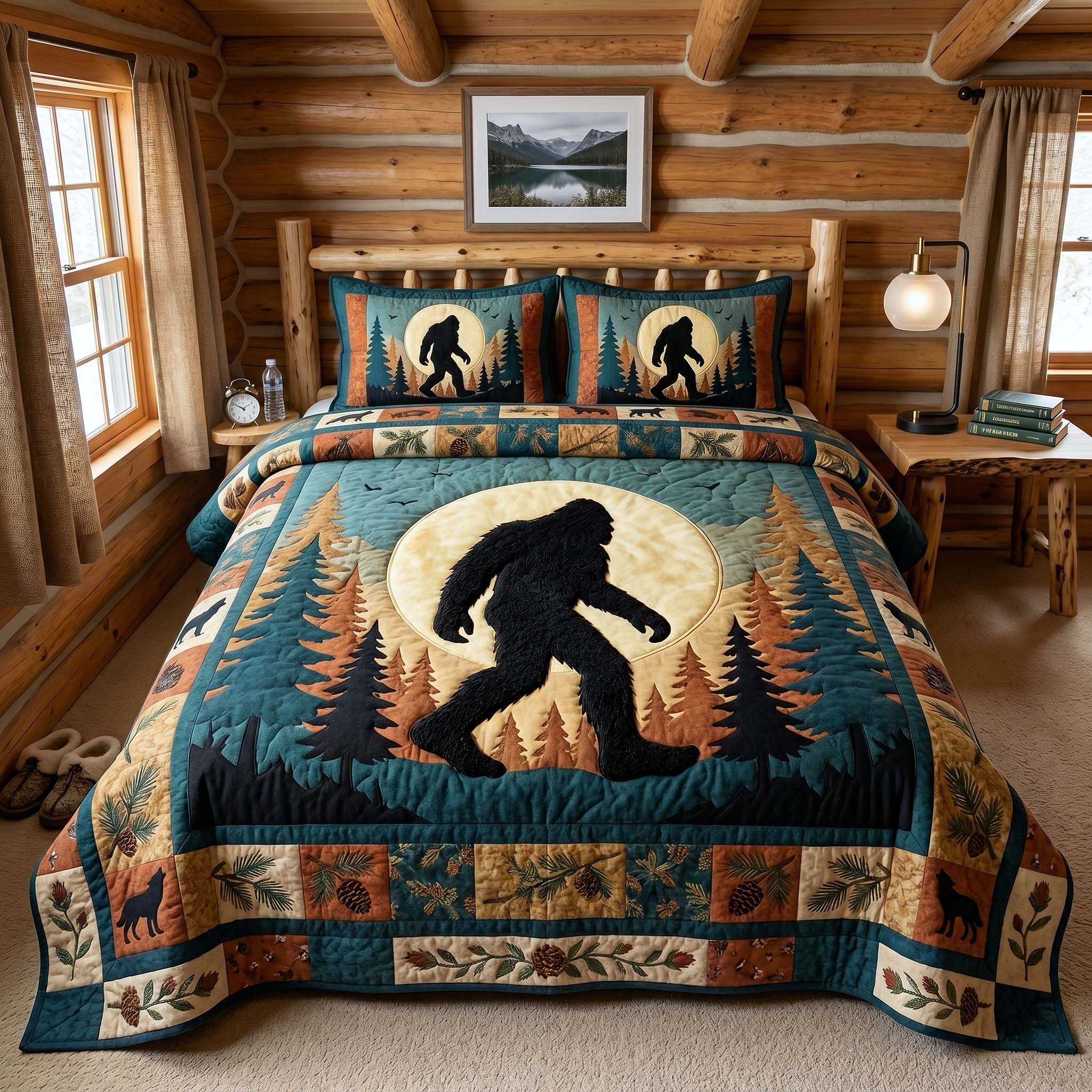 Mystic Sasquatch 3-Piece Quilted Bedding Set GFTOTP18625