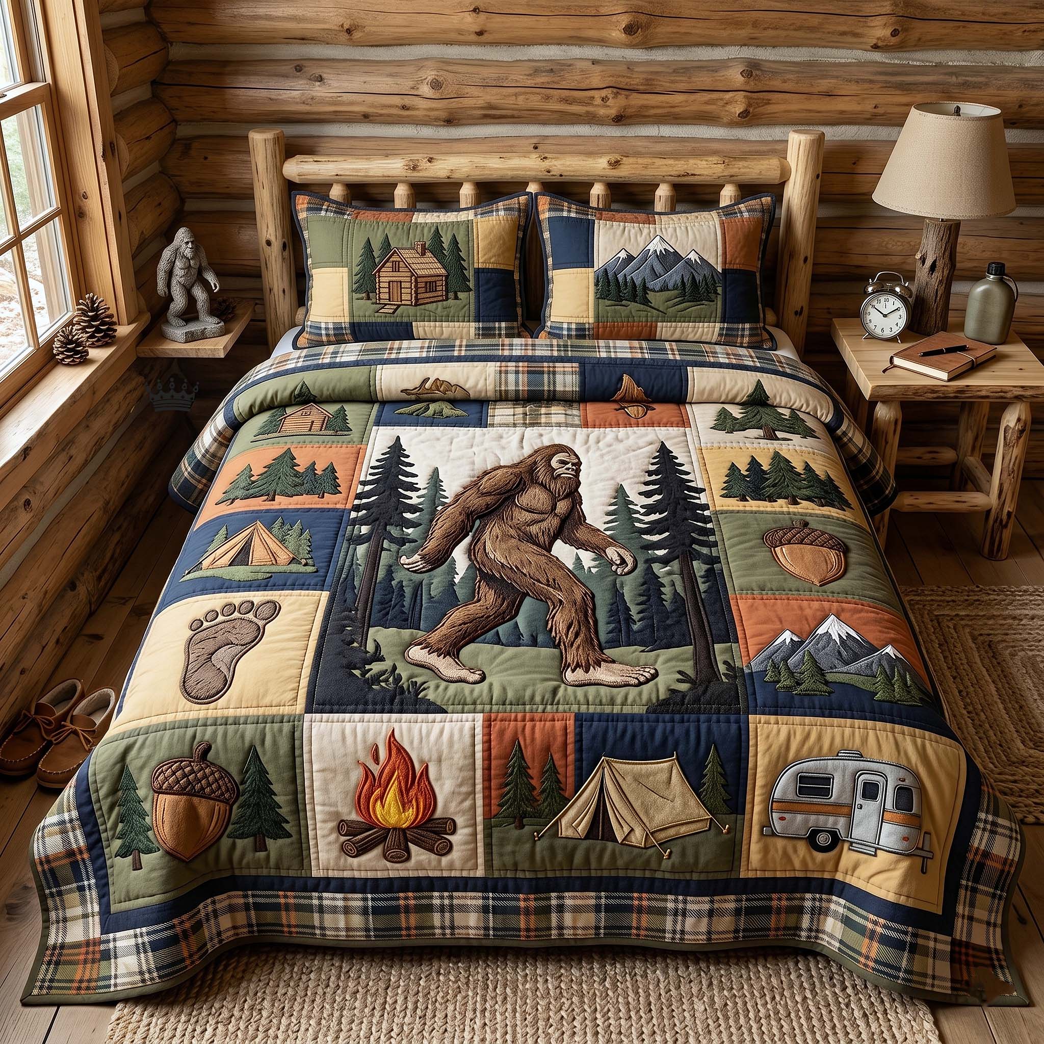 Mystic Sasquatch 3-Piece Quilted Bedding Set GFTOTP18629